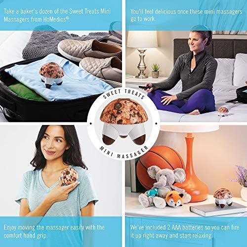 Homedics Sweet Treats Mini Massager-Vibration Massage with Comfort Grip, Cookie - Image 2