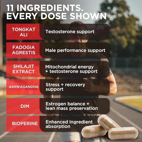 Testosterone Booster for Men (120 Caps) - T-GAINS TRT Testosterone Supplement for Men - Boosts Muscle Growth, Strength, Energy & Endurance - Prime Total Test Booster & Max Anabolic Estrogen Blocker - Image 4
