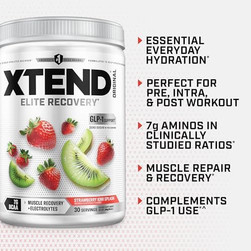 Xtend Original BCAA Powder with Zero Sugar, Strawberry Kiwi Splash, 30 Serv - Image 4