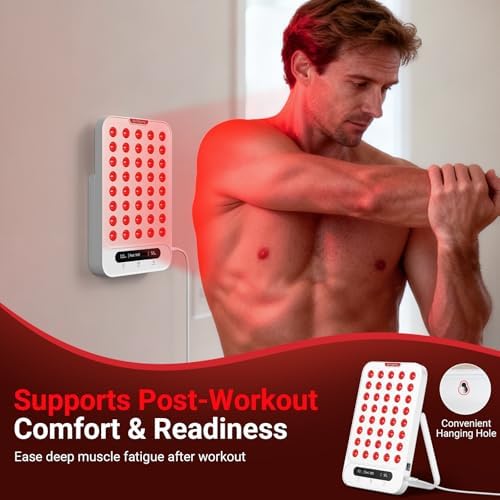 Comfytemp 55W Red Light Therapy Panel for Body, Dual-Chip 40 LEDs, Portable - Image 5