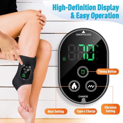 Foot Massager for Neuropathy Plantar Fasciitis, Ankle Massager Heat Pad - Image 3