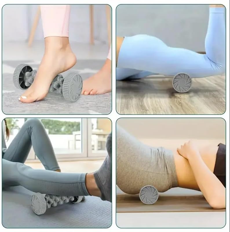 Portable Foot Massager Roller - Deep Tissue Muscle Massage for Plantar Fasciitis Relief, Heel & Arch Pain - Reflexology Therapy Tool for Men & Women (Dark Gray) - Image 6