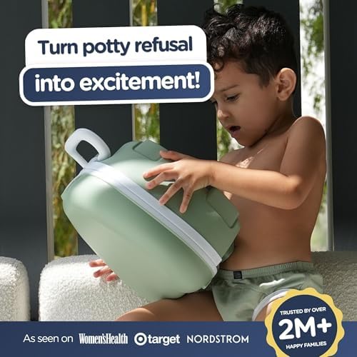 My Carry Potty - Green Pastel Travel Potty, Award-Winning Portable Toddler Toilet Seat for Kids to Take Everywhere - Image 3