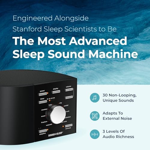 Adaptive Sound Technologies Sound + Sleep White Noise Machine, Black - Image 2