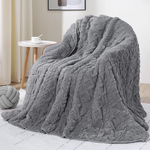 Drewin 20lbs Weighted Blanket Queen Size for Adults,Grey,60 x 80 inches by Home