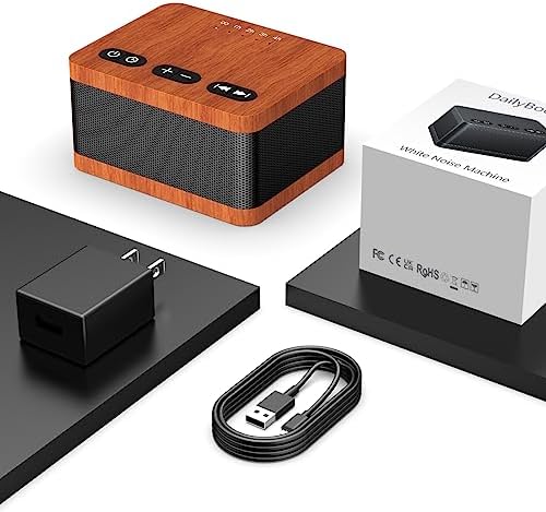 DailyBody Sound Machine White Noise Machine with 30 Soothing Sounds 32 Levels Volume 5 Timers and Memory Function Effectively Blocks Noise Ideal Sleep Machine for Baby Kids Adults… (Wood Grain) - Image 7