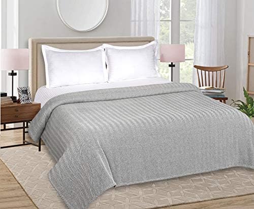 Glamburg 100% Soft and Breathable Cotton Thermal Blanket King Teal - Perfect for Layering Any Bed for All Season - Teal - Image 3