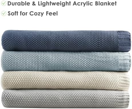 INK+IVY Bree Knit All Season Blanket for Summer, Twin, Light Blue - Image 5
