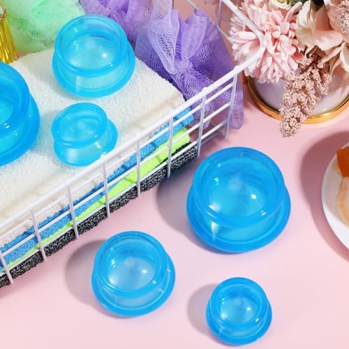 TrelaCo 6 Pcs Silicone Cupping Kit for Massage Therapy,Clear Blue - Image 6
