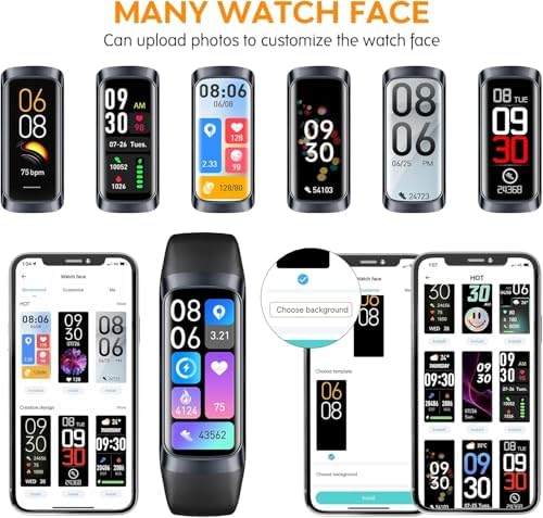 Fitness Tracker, 2026 Smart Band with Heart Rate & Blood Pressure Monitor, IP67 Waterproof Activity Tracker with Sleep Tracking & Step Counter for Men Women, Black - Image 6