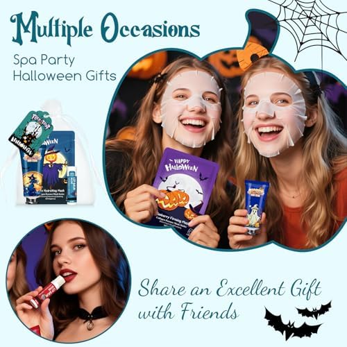50 Pack Halloween Hand Cream, Facial Mask and Lip Balm Set, Halloween Gifts - Image 4