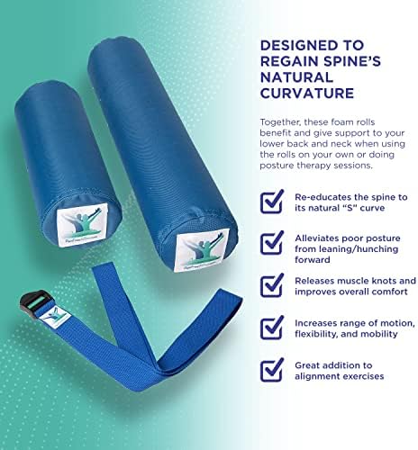 Pain Free at Sea - Posture Long & Short Foam Roll, Towel & Strap Yoga Belt - Physical Therapy Equipment - Yoga Accessories - Posture Rolls - Yoga Straps for Stretching - Physical Therapy Strap - Image 3