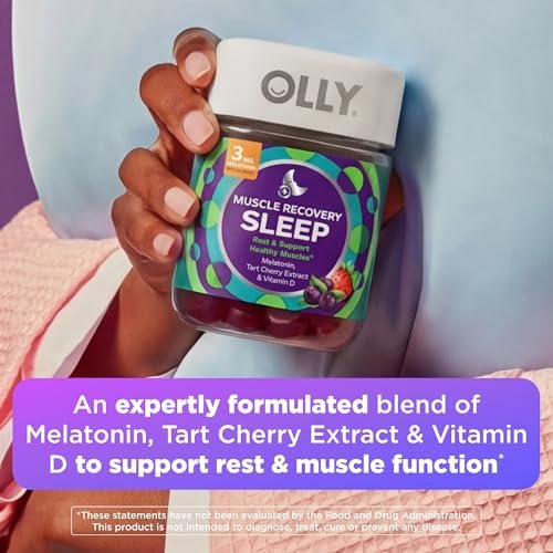 OLLY Muscle Recovery Sleep Gummy Supplement, Tart Cherry - 40 Count - Image 2