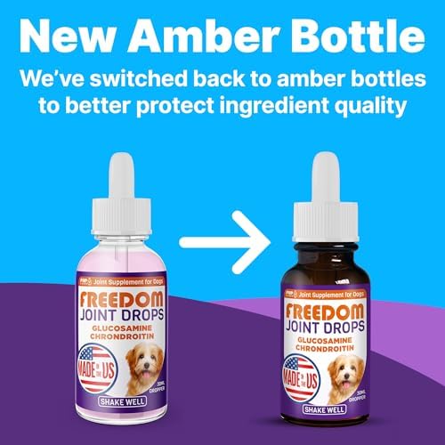 Freedom Joint Drops for Dogs with Hyaluronic Acid, MSM, Glucosamine, & Chondroitin, All Natural Liquid Joint Supplement for Dogs for Pain Relief, Mobility and Hip Support, 30 ml Dropper - Image 2