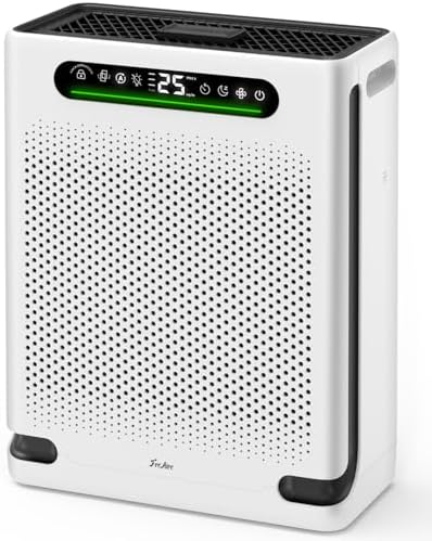 Air Purifiers for Home Large Room Up to 2600 Ft², HEPA Air Purifier with Washable Filter & Air Quality Display, Powerful Turbo Mode Air Cleaner for Pet Hair Odors Smoke Dust by FreAire