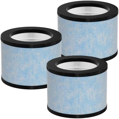 TZ-K1 DH-JH01 HEPA Replacement Filter Compatible with AROEVE MK01 MK06 MG01JH, ToLife TZ-K1, FreAire KN6391 and Kloudi DH-JH01 Air Cleaner Purifier, Pack of 3 by Ontheone