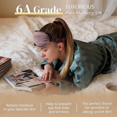 ZIMASILK Adjustable 22 Momme 100% Pure Mulberry Silk Sleep Mask - Image 4
