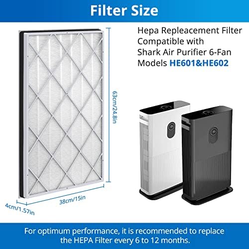 HE601 Filter for Shark Air Purifier 6 (HE601&HE602), HE6FKPET, 2 Pack - Image 2