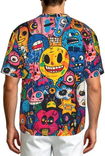 Men's Scrub Top,V-Neck Spill Wrinkle Resistant,3 Pockets-Dense Doodle (4) - Image 2