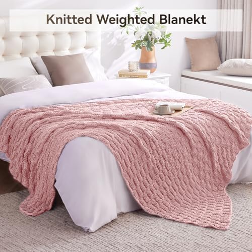 Knitted Weighted Blanket for Adult, No Beads Heavy Blanket 60"x80" 10lbs - Image 6