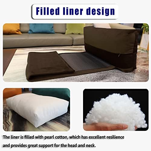 Headrest Pillow with Pearl Cotton Filling - Non-Slip Headrest Cushion for Recliners, Sofas and Loveseats (Chocolate) - Image 5