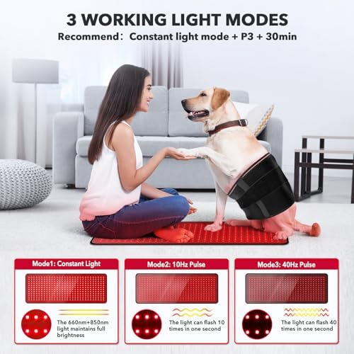 Red Light Therapy for Body, 660nm 850nm Infrared Light Therapy Pad, Wearable Wrap with Timer Remote Control for Back Shoulder Waist Knee, Infrared Light Device Home Use, 31.5" x 11.8" Large Area - Image 5
