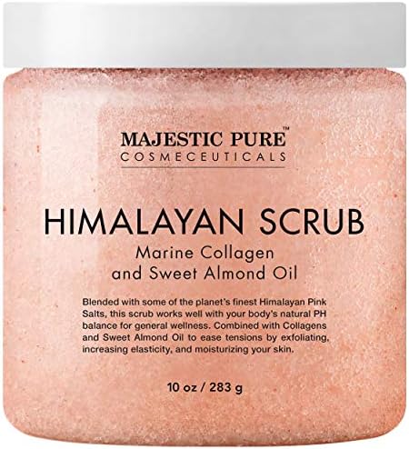 Majestic Pure Himalayan Pink Salt Body Scrub, Smoothing Buff, 10 Oz by BeautyandPersonalCare