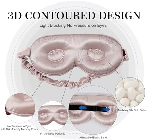 ZIMASILK Adjustable 22 Momme 100% Pure Mulberry Silk Sleep Mask - Image 2