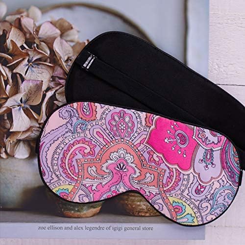 Maxfeel 100% Pure Silk Eye Mask - Sleep Eye Cover in Printed Colors (#12) - Image 6
