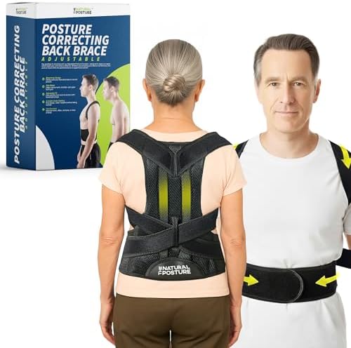 The Natural Posture Posture Corrector for Men and Women - Lumbar Back Brace and Shoulder Straightener - Helps Provide Lower Back Support and Relief - Adjustable, Comfortable and Easy to Wear by TheNaturalPosture