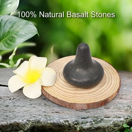 Master Massage Mushroom Shaped Basalt Hot Stone Kit – Trigger Point & Acupressure Tools for Deep Tissue Relaxation & Reflexology Massage – 1 Piece Basalt Rock - Image 4