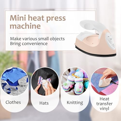 Honoson Mini Craft Iron with Charging Base Tiny,Light Khaki - Image 6