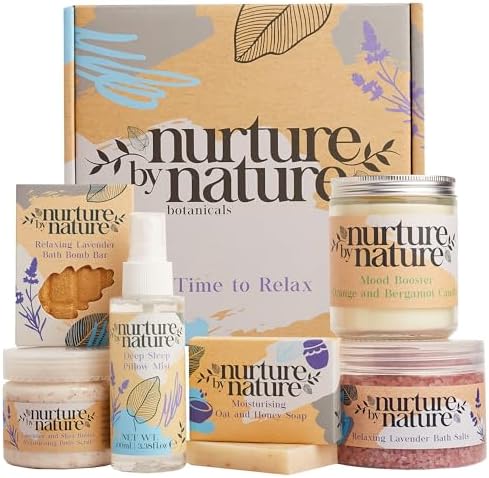 Nurture by Nature Spa Gift Baskets for Women - at Home Spa Kit, Bath Set by NurturebyNatureBotanicals