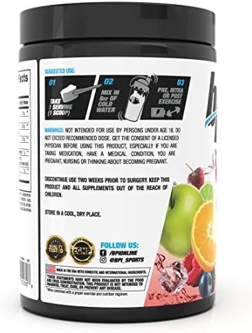 BPI Sports Best Aminos - BCAA Powder Post Workout & Glutamine Recovery Drink with Branched Chain Amino Acids for Hydration & Recovery, for Men & Women - Fruit Punch - 25 Servings (Pack of 5) - Image 4