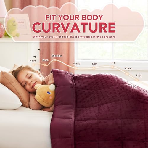 CuteKing Weighted Blanket - 40"x60" 7lbs Minky Dots Heavy Blanket with Glass Beads Soft Breathable for All-Season Summer Fall Winter Thick Comfort for Rest - Image 3
