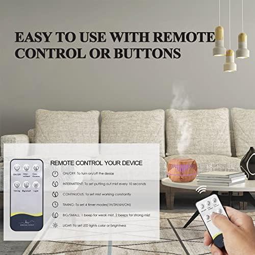 Humidifiers for Bedroom Large Room Home Baby Kids Whole House Hotel Office Desk Plant,500ml Cute Aromatherapy Portable Ultrasonic Cool Mist Humidifier with Essential Oil Diffuser Light Remote - Image 3