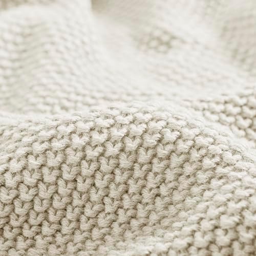 INK+IVY Bree Knit All Season Blanket Lightweight for Summer, Twin, Ivory - Image 3