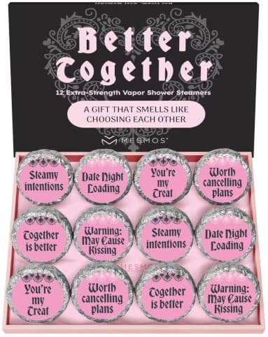 Shower Steamers Aromatherapy 12 Pack for a Steamy Date Night for Two, Engagement Gifts for Couples, Anniversary Present for Men and Women, Wedding Gifts by MesmorizingMemoriesMoments