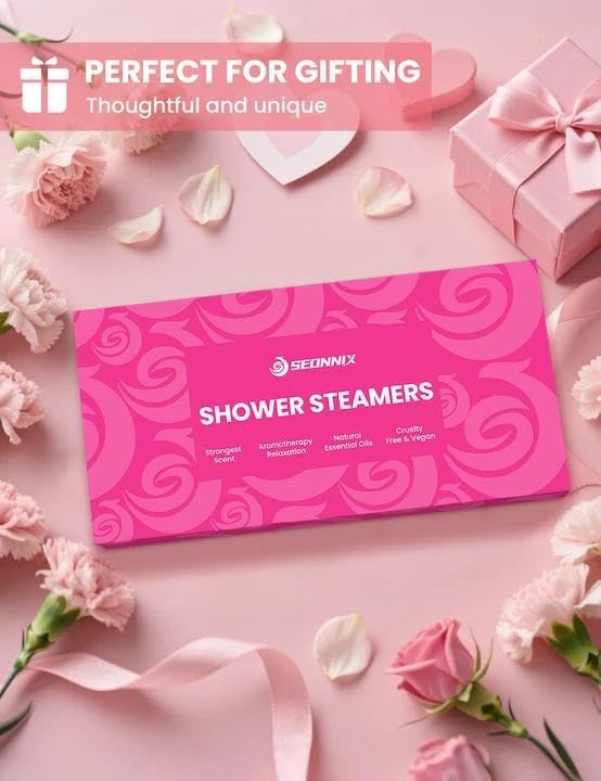 Shower Steamers Aromatherapy, 8 Pack Shower Bombs for Relaxation and Stress Relief, Natural Essential Oils Spa Gift Set for Women, Birthday Gifts, Self Care & Home Spa Experience - Image 7
