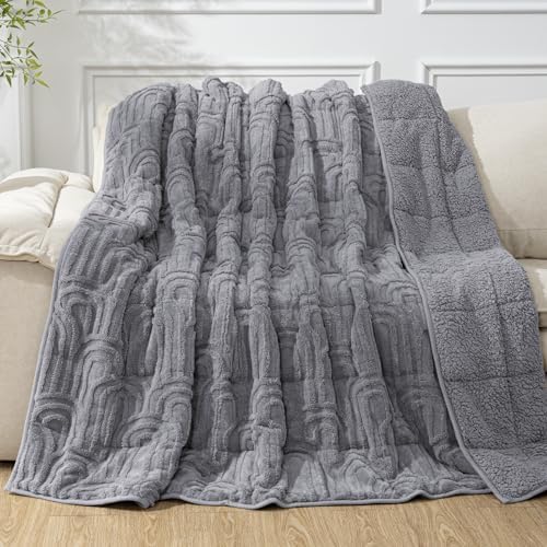 Cottonblue Jacquard Weighted Blanket for Adults 20 lbs Queen Size 60"x80" by Cottonblue