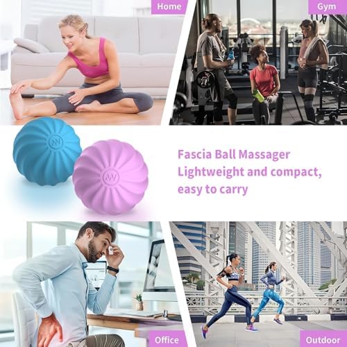 2.5" Mini Massage Ball, 10 Speeds Vibrating Massage Roller Ball for Palm, Hand, Foot, Leg, Neck, Back, Trigger Point Muscle Therapy Ball for Myofascial Release, Plantar Fasciitis Relief (Purple) - Image 4