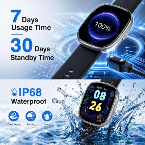 LIVIKEY Bluetooth Calling Smart Watch, 1.83" Display, Step Counter Tracker - Image 7