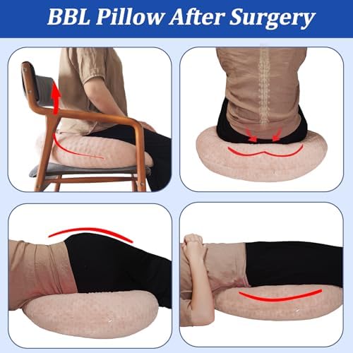 BBL Pillow After Surgery, Brazilian Butt Lift Foam Cushion for Sitting - Image 4