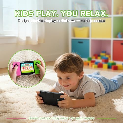 JJFUN Portable Retro Handheld Game Console, 138 Classic Games and 3.2'' IPS Screen , Rechargeable Portable Toy for Home/Car/Travel, Perfect Birthday/Christmas for Kids Ages 3-12 - Image 4