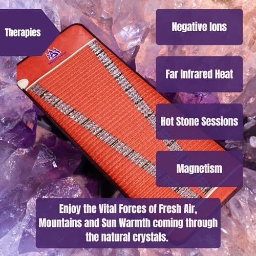 MediCrystal Infrared Heating Bio Stimulation Mat - Professional 72"L x 32"W - Natural Amethyst & Tourmaline Crystals - Adjustable Temperature 86-158° (30-70°C) - Negative Ions - FDA Reg Manufacturer - Image 5