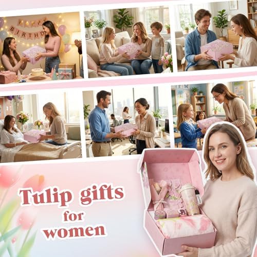 Mothers Day Gifts for Women Tulip Self Care Spa Gift Basket Birthday Gifts - Image 6