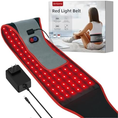 Comfytemp Red Light Belt with 126 LEDs, 660nm & 850nm, 22W(Corded, Red) by Comfytemp