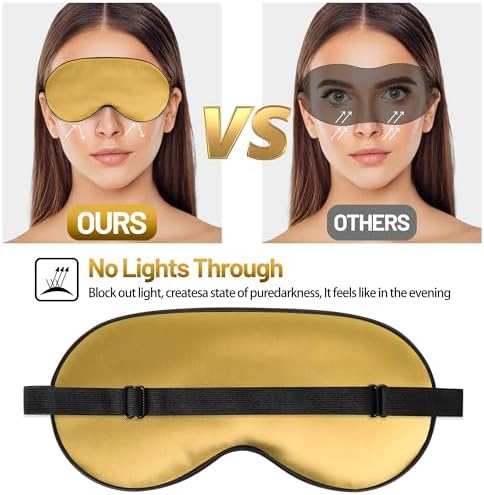 Silk Sleep Mask, Blackout Eye Mask for Sleeping with Adjustable Strap - Image 4
