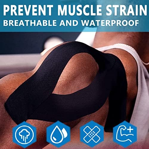SOON GO Kinesiology Tape Pro 2 Rolls, 2 Inch High Elasticity Sports Tape Therapeutic Pain Relief–Physio Tape for Muscle Recovery & Joint Support, Waterproof & Hypoallergenic & Breathable–Black - Image 4