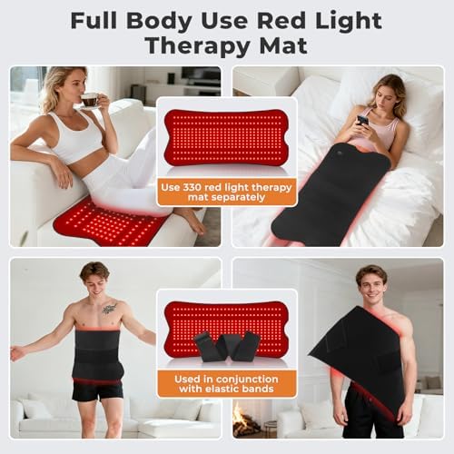 Red Light Therapy for Body, Eligible Red Light Therapy Pad, Dual Chip Grade (660nm & 850nm) Light Therapy Mat with Timer Remote Control, 31.5''×14.2'' - Image 3